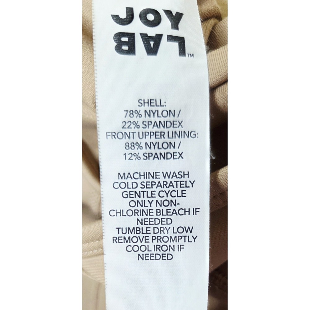 JoyLab Womens Latte Flare Long Bodysuit Tan Athleisure Yoga Jumpsuit Large - Picture 6 of 7